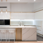 HVG Decorative Building: SmartPanel acrylic kitchen doors and panels in Alabaster - gloss finish